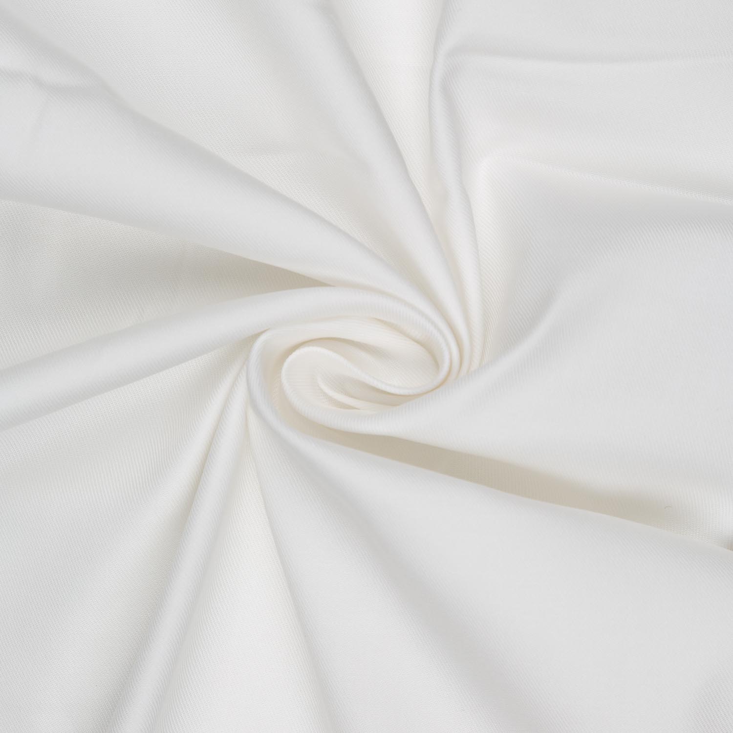 58 PFD Cotton Rayon Spandex Stretch Twill White 7.5 OZ Apparel Woven  Fabric by The Yard