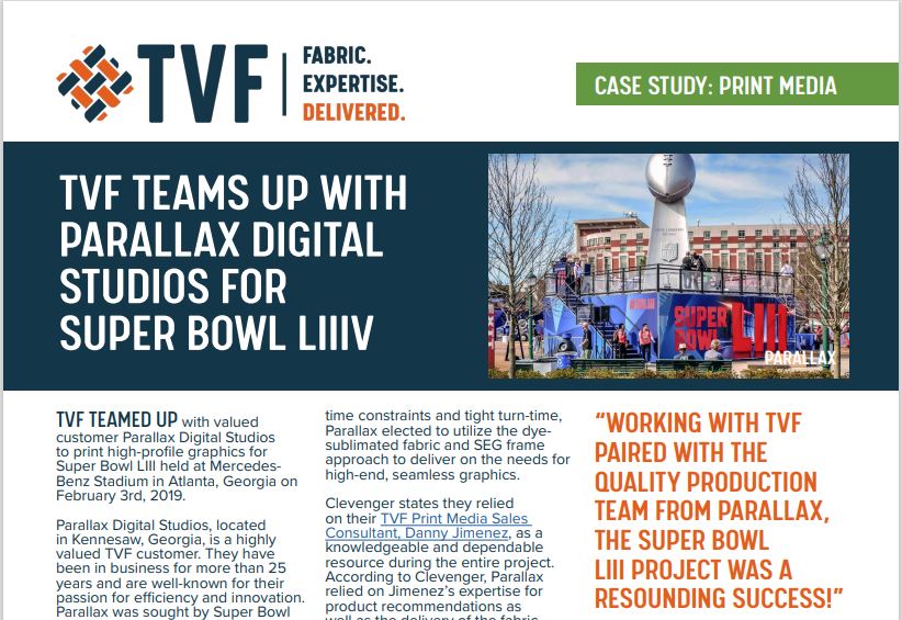 TVF & Parallax Team Up For Super Bowl LII