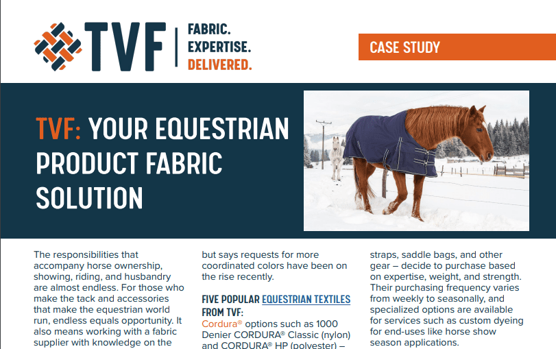 TVF is Your Equestrian Fabric Solution