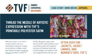TVF & Mimaki Thread the Needle of Artistic Expression